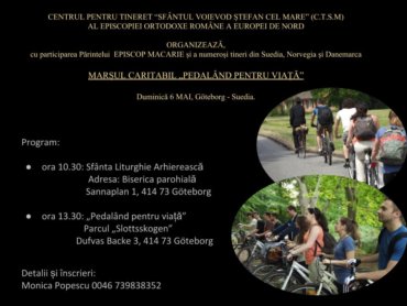 Marșul bicicletelor „Pedalând pentru viață” în Suedia