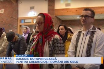 Bucurie duhovnicească pentru credincioșii români din Oslo (preluare TRINITAS TV)