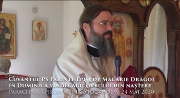 Cuvântul PS Părinte Episcop Macarie Drăgoi în Duminica vindecării orbului din naștere, Paraclisul Episcopal din Stockholm, 24 mai 2020