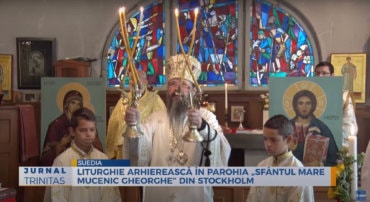 Liturghie arhierească în Parohia „Sfântul Mare Mucenic Gheorghe” din Stockholm (preluare TRINITAS.TV)
