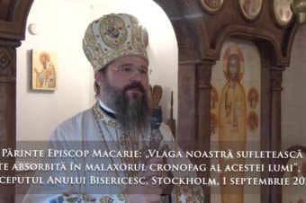 PS Părinte Episcop Macarie: „Vlaga noastră sufletească este absorbită în malaxorul cronofag al acestei lumi”, Începutul Anului Bisericesc, Stockholm, 1 septembrie 2020
