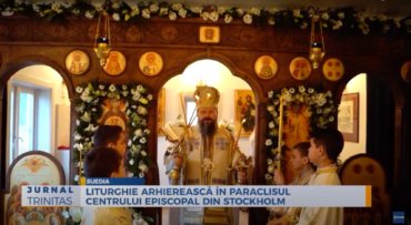 Liturghie arhierească în Paraclisul Centrului Episcopal din Stockholm (preluare TRINITAS.TV)