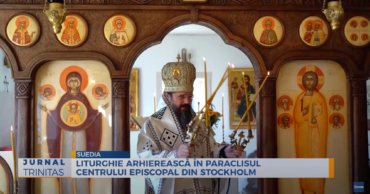 Liturghie arhierească în Paraclisul Centrului Episcopal din Stockholm (preluare TRINITAS.TV)