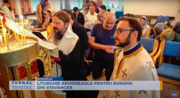 Liturghie arhierească pentru românii din Stavanger (preluare TRINITAS.TV)