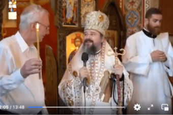 Episcopul +Macarie Drăgoi al Episcopiei Europei De Nord a botezat de Nașterea Sfântului Ioan Botezătorul, 24 iunie 2022, în biserica românească din Copenhaga, pe adultul danez Ioan Gert Solberg (video)