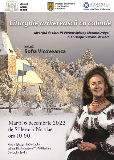 Sofia Vicoveanca ne va colinda la Stockholm 